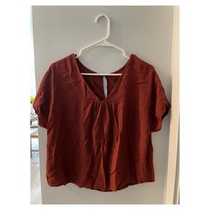 Madewell rhyme top in burnt red